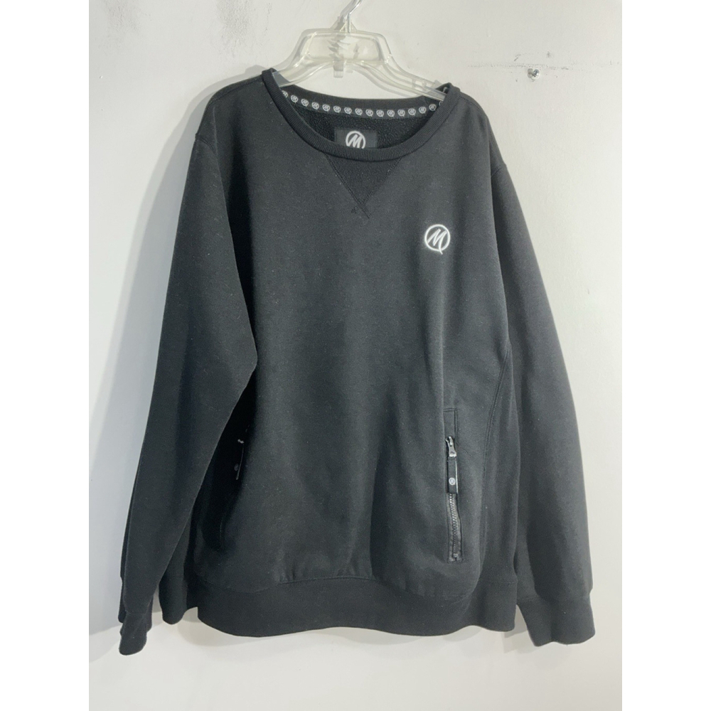 Mens M Pullover Sweatshirt XL Black Kangaroo Pockets
